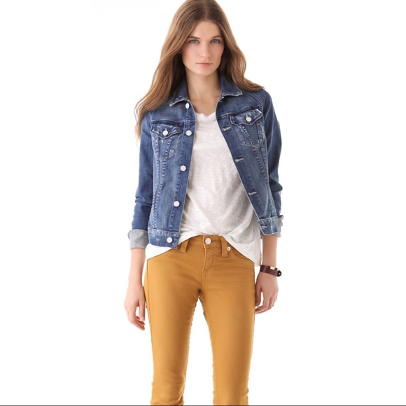 MOTHER Jackets & Blazers - MOTHER Denim The Bully Jean Distressed Jacket